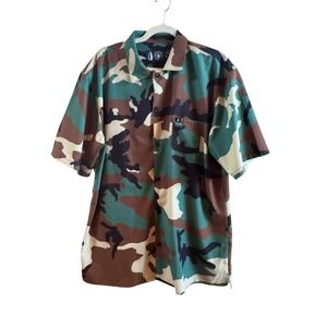 NWOT TacHuntFish Men's M81 Mojito Camo Short‎ Sleeve Shirt Size Extra Large